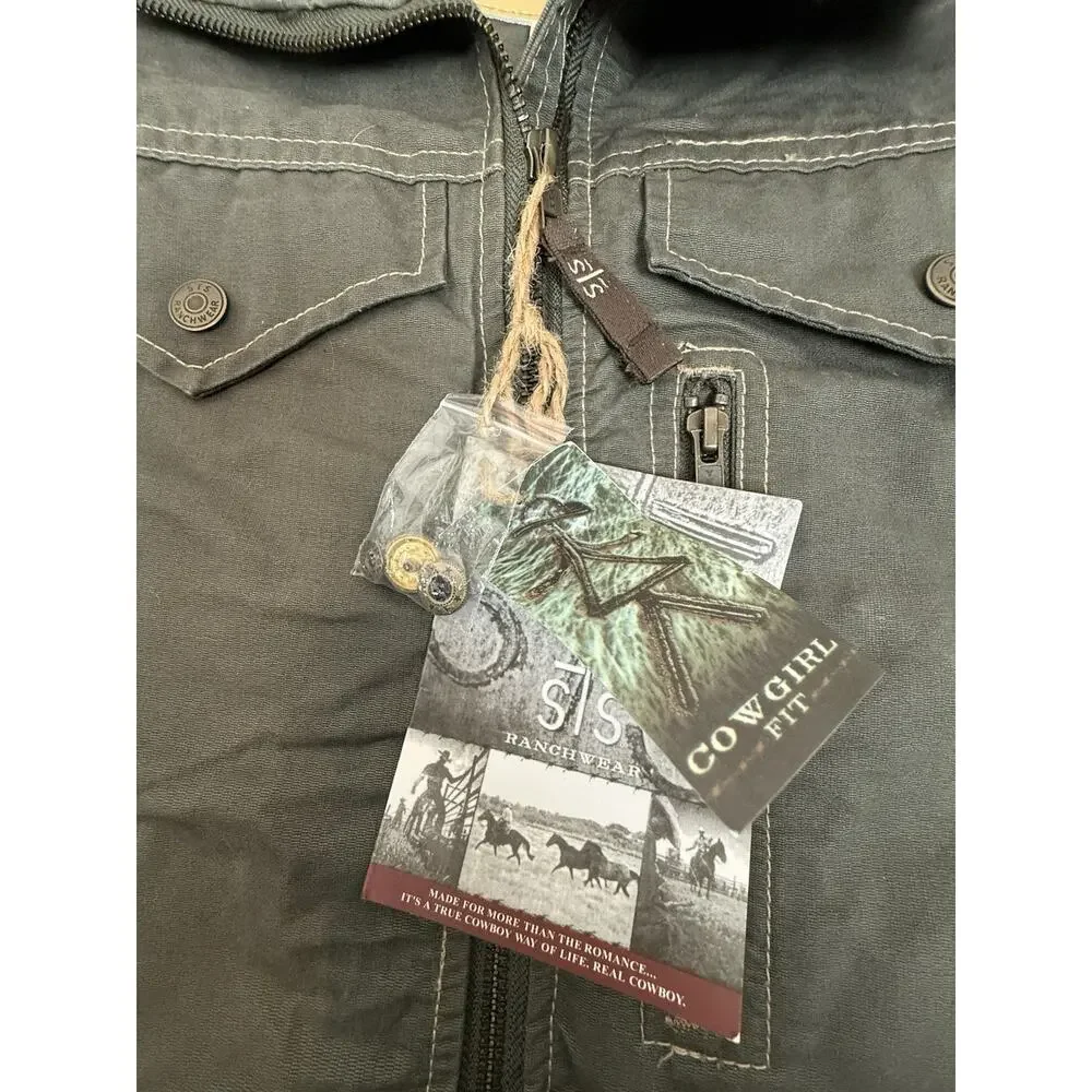 STS Ranchwear Sundance Chore Jacket Men’s Sz S Green Western Conceal Carry NWT